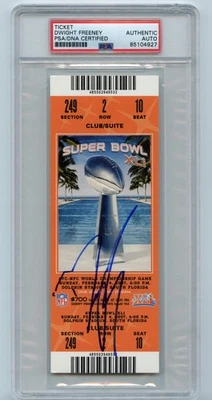 Dwight Freeney Signed Autograph Full 2007 Colts Super Bowl XLI Ticket Stub PSA - Image 1 of 2