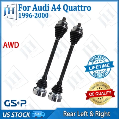 OE Rear Pair Left Right CV Axle Shaft Set For 1996-00 Audi A4 Quattro S4 90 AWD - Изображение 1 из 4