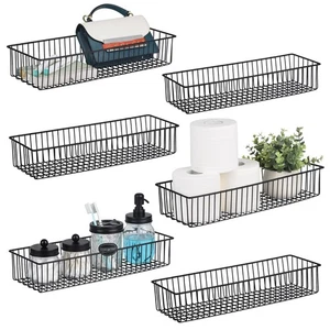 Farmhouse Décor Metal Wire Organizer Storage Basket Bin(6 Pack)-Toilet Paper ... - Picture 1 of 9