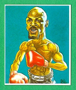 1992 JM BRINDLEY "WORLD BOXERS" Part 1 - BOB HOARE - MARVIN HAGLER - Card 3 of 6 - Picture 1 of 2