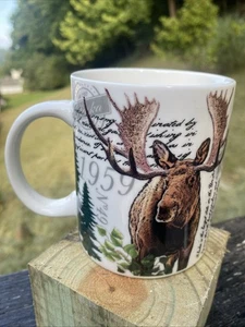 Vintage Ceramic Alaska Souvenir Coffee Cup Mug Moose Arctic Circle Enterprises - Picture 1 of 8
