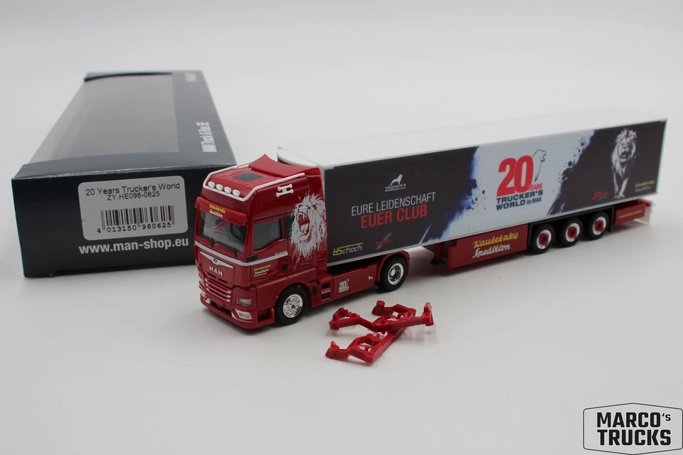 Herpa MAN TGX GX 冷藏半挂车卡车 "Kautetzky/Trucker's World" 960 — 第 1/1 张图片
