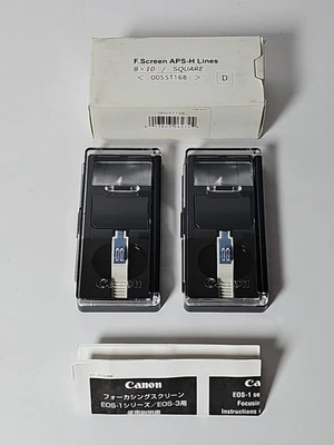 Pantalla de enfoque Canon Ec-1D EOS F. Pantalla líneas APS-H 8x10 cuadrada nueva en caja Juego de 2 Foto 1 de 3