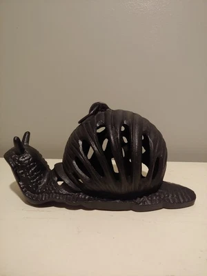 Candelabro grande vintage de hierro fundido para colgar caracol de jardín con luz de té japonés Foto 1 de 4