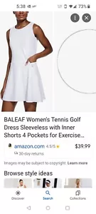 Tennis Golfkleid, Bayleaf, ärmellos mit Innenshorts 4 Taschen - Bild 1 von 15