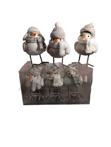 Target Wondershop 2020 Mini Birds Set Of 6 White Gray Winter New In Box - Picture 1 of 6