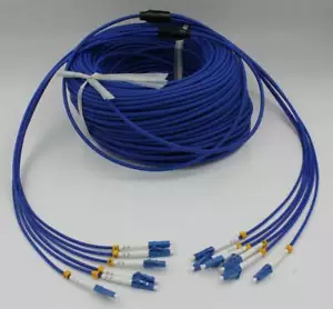 100M Indoor Armored LC-LC 6 Strand Single-Mode 9/125 Fiber Optical Patch Cord - Picture 1 of 5