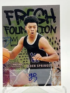 2021 Skybox Metal Universe Champions Silver 92/200 Jaden Springer Rookie Auto - Picture 1 of 3