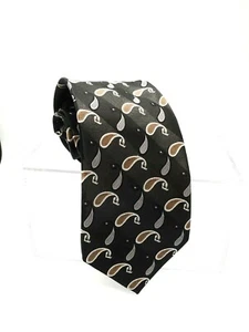 Paul Dione Black Tear 100% Silk Tall Mens 64" x 4" Tie - Picture 1 of 2