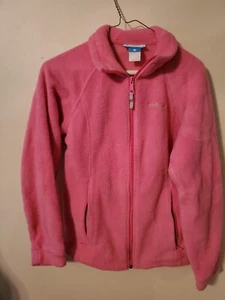 Girls Columbia Fleece Jacket Pink Zip Up Size 14-16 - Picture 1 of 3