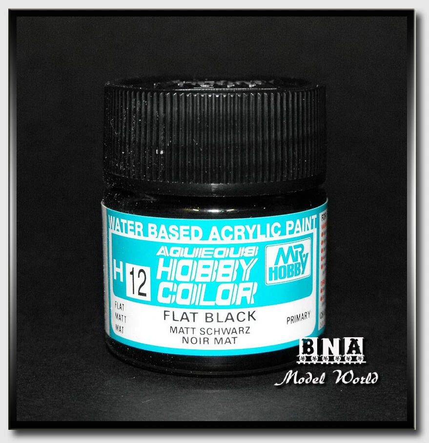 Gunze Sangyo/GSI Mr.Hobby Acrylic Paint - Flat Black (10ml) - image 1 of 1