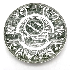 VTG 1956 Navarre Ohio Sesqicentennial 1806-1956 Collector's Plate Kettlesprings - Picture 1 of 8