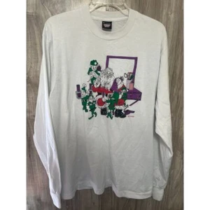Vintage Screen Stars Best Shirt Mens XL Christmas Santa Claus elves 90s USA Tee - Picture 1 of 7