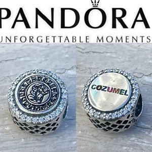 Pandora Authentic Cozumel Caribbean Island Exclusive Round Charm RARE - Picture 1 of 6