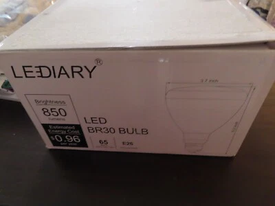 12-Pack BR30 LED Bulb, Luxrite, 65W Equivalent, 3500K Natural White, Dimmable, 6 - Image 1 of 4