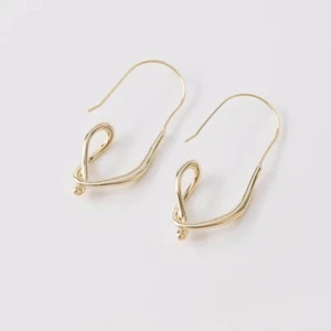 4pcs Gold/Silver Earring Hooks,Simple Earrings,Long Ear Wire,Earring Components - Picture 1 of 5