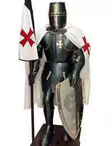 Medieval Knight Steel Full Body Armor Suit Larp Armour Crusader Templar Costume - Picture 1 of 4