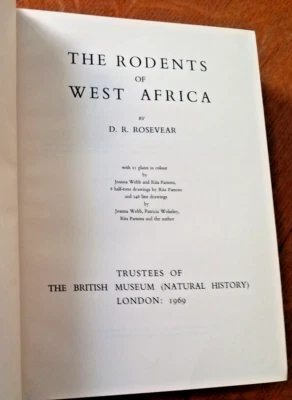 The Rodents of West Africa by D.R. Rosevear British Museum of Natural History HC - Image 1 of 4