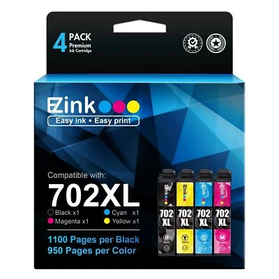 E-Z Ink (TM Remanufactured Ink Cartridge Replacement for Epson 702XL T702XL 7... - Image 1 of 4