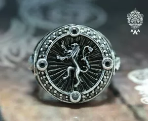 Anillo de león de plata moda unisex anillo de león anillo de plata anillo de león plata 925 - Imagen 1 de 5