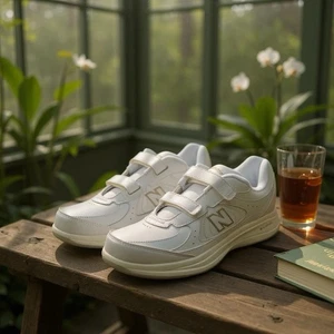 New Balance 577 Hook & Loop Men's Shoes White (MW577-VW) New - Picture 1 of 9