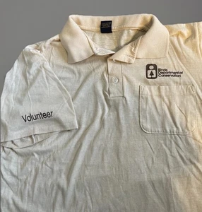 Vintage Illinois Department of Conservation Volunteer Polo Kragen Shirt XL - Bild 1 von 5