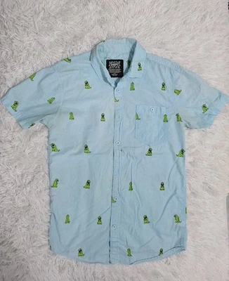 Camisa Abotonada Nickelodeon Rugrats Reptar Para Hombres Talla Pequeña Informal Ropa de Trabajo Preppy Foto 1 de 4