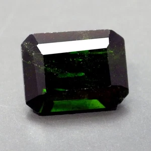 3.67 Ct Resplendent Emerald Cut (10 x 7 mm) 100% Natural Green Chrome Diopside - Picture 1 of 7