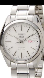 Seiko SNKL41K1 Automatic Watch Silver Men’s 37mm New/Used No Customs Fees US - Picture 1 of 6