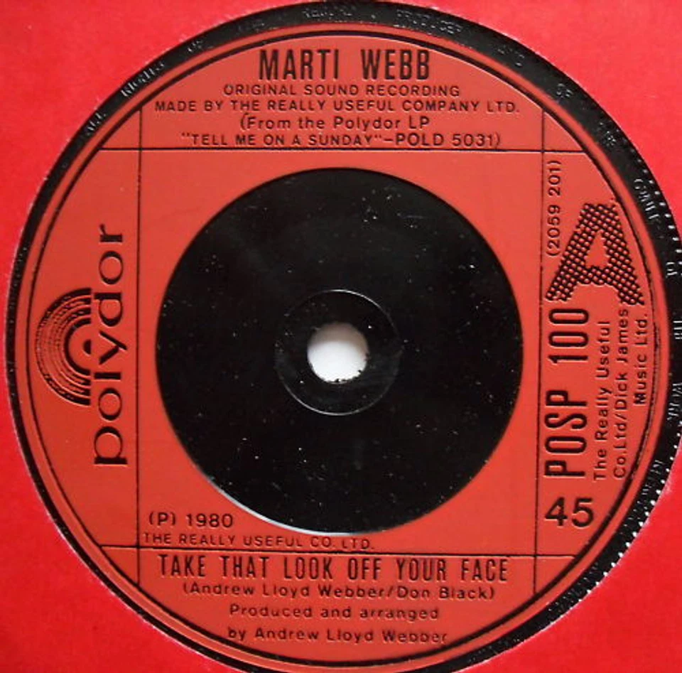 MARTI WEBB - Take That Look Off Your Face - Ex Con 7" - Image 1 of 1