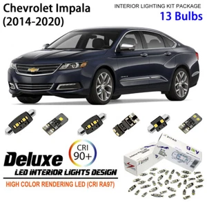 LED Interior Light Kit for Chevrolet Impala 2014-2020+ License Plate Light Bulbs - Foto 1 di 8