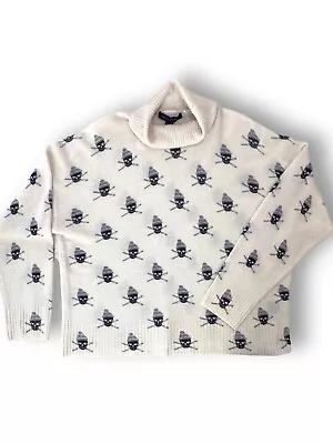 Suéter Calavera Cachemira Calaveras Suave Cuello Alto Para Mujer Talla Grande Nuevo Con Etiquetas Raro Nuevo Foto 1 de 4