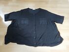 Bluse/ Shirt  ULLA POPKEN Gr. 62/64 schwarz mit Rundhals