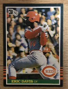 1985 Donruss Eric Davis Rookie Baseball Card #325 Reds HOF Low-Grade