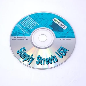 CD-ROM Simply Streets USA DeLORME V1.SS 10000 - Imagen 1 de 2