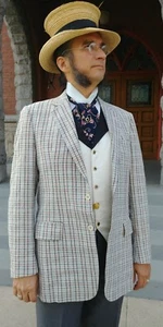 Viktorianischer edwardianischer Gentleman Steampunk Herren JACKE MANTEL SASS Dandy Mann Homosexuell 90er - Bild 1 von 12