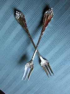 DURGIN MADAME ROYALE 1897 Cocktail FORKS 2 STERLING SILVER .925 Fork NO Mono - Picture 1 of 10
