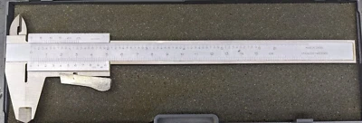 Shars 6" Precision Vernier Caliper Decimal Metric Stainless Steel NOS - Image 1 of 4