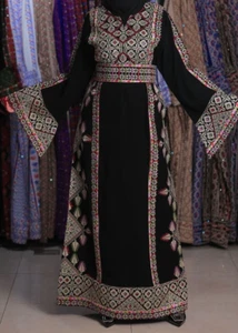 Thobe Peasant Embroidery Handmade Djellaba Palestinian Maxi Tatreez Women - Picture 1 of 2