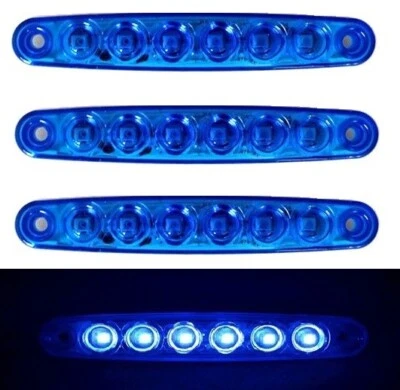 4 piezas Azul 24V LED Luces de posición lateral para Iveco Scania MAN DAF - Imagen 1 de 3