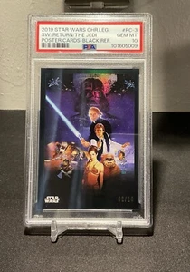 2019 Star Wars Topps Chrome Legacy Return Of The Jedi Black Poster /10 PSA 10 - Picture 1 of 2