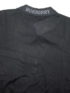 Burberry Sweater Women’s S Merino Wool Back Of The Neck Intrasia Logo Black NEW - Picture 1 of 11