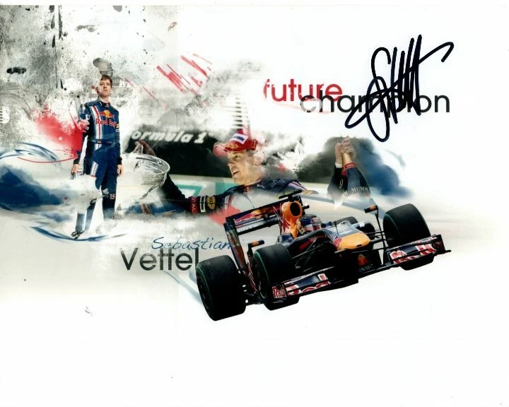SEBASTIAN VETTEL signed autographed 8x10 FORMULA ONE photo - Image 1 of 1