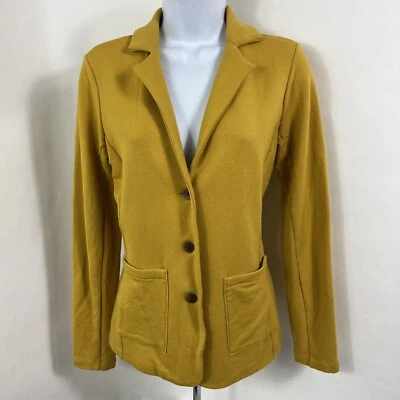 Chaqueta Tahari para mujer pequeña dorada amarilla abotonada manga larga ligera Foto 1 de 4