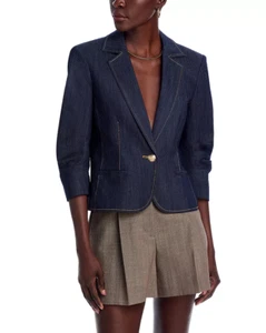 NEW AUTH CINQ A SEPT Petit Denim Khloe Blazer Indigo 0-14 - Picture 1 of 4