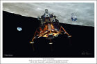 Apollo 11 in Mondumlaufbahn Weltraumkunstdruck - 16 Zoll x 24 Zoll
