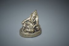 Sitzender Ganesha Tibet Bronze versilbert 46mm