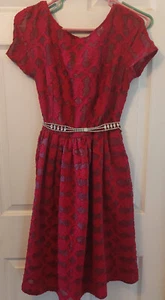 Vintage Moulinette Soeurs Vetements Größe 12 Farbe Burgunderrot. Mit Taschen - Bild 1 von 23