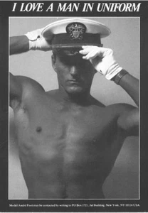 Post Card 1987 Model Andre Fiset, Gay Interest, Vintage New Old Stock - Picture 1 of 1