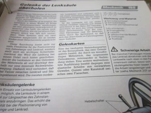 Auto 1x1 Analog Technik Mechanik 198, 199 Gelenke Lenksäule überholen - Picture 1 of 1